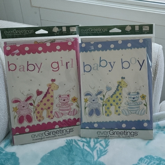 evergreen Other - Ever Greetings Baby Girl and Boy Greeting Cards